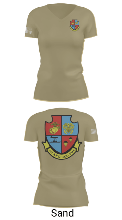 1st Anglico 77697300 Women's Short Sleeve V-neck Shirt - 88