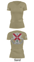 C Co 1-124 Rifle Company 57736053 Women's Short Sleeve V-neck Shirt - 84