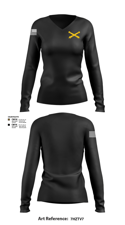 Ironhawk FiST 58329088 Women's Long Sleeve V-neck Shirt - 1