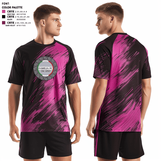 Short Sleeve Performance Shirt, Familia Fc, Men's Soccer, Teamtime, Team time, sublimation, custom sports apparel, team uniforms, spirit wear, spiritwear, sports uniforms, custom shirts, team store, custom team store, fundraiser sports, apparel fundraiser