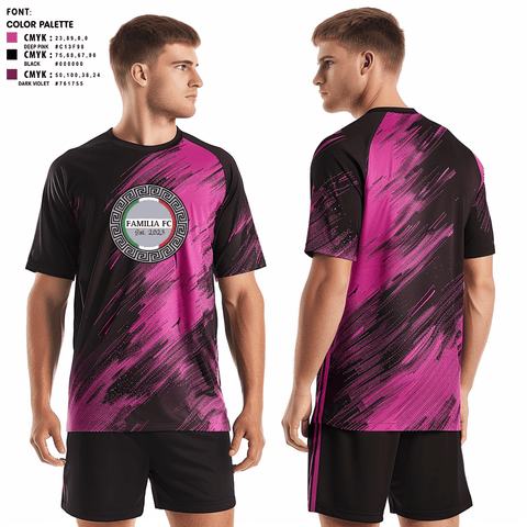 Short Sleeve Performance Shirt, Familia Fc, Men's Soccer, Teamtime, Team time, sublimation, custom sports apparel, team uniforms, spirit wear, spiritwear, sports uniforms, custom shirts, team store, custom team store, fundraiser sports, apparel fundraiser