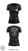K-9 37862804 Women's Short Sleeve V-neck Shirt - 3
