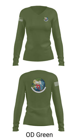 Women's Long Sleeve Vneck Shirt, 20th Intelligence Squadron, Air Force, Teamtime, Team time, sublimation, custom sports apparel, team uniforms, spirit wear, spiritwear, sports uniforms, custom shirts, team store, custom team store, fundraiser sports, apparel fundraiser
