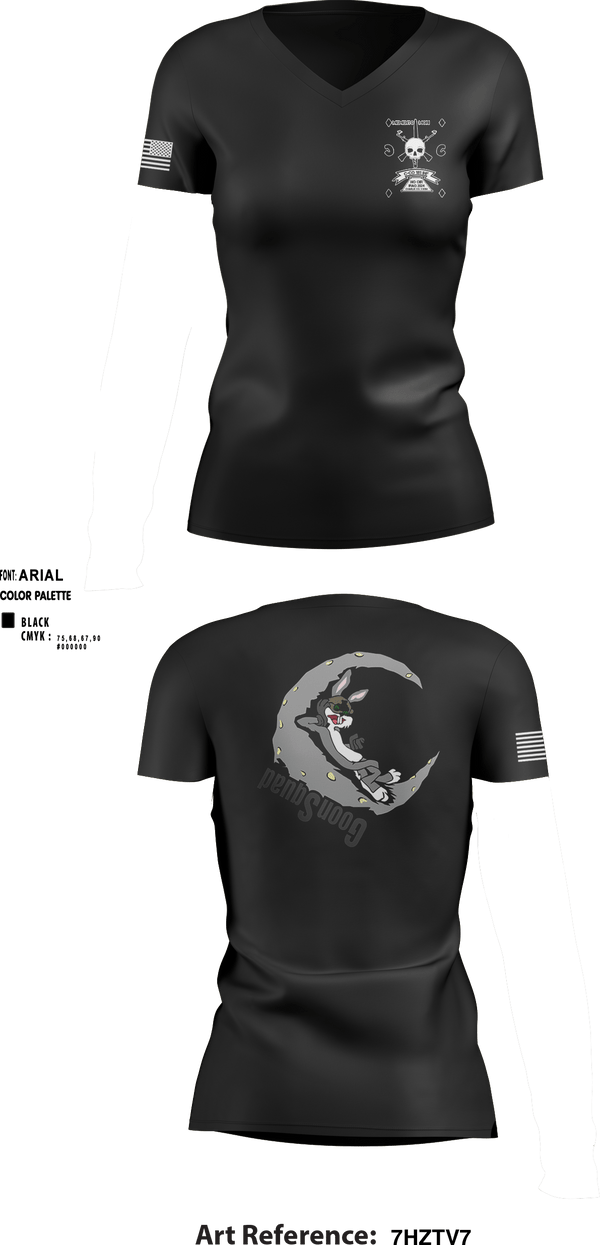 Women's Short Sleeve Vneck Shirt, 1-181 INF Goon Squad, , Teamtime, Team time, sublimation, custom sports apparel, team uniforms, spirit wear, spiritwear, sports uniforms, custom shirts, team store, custom team store, fundraiser sports, apparel fundraiser