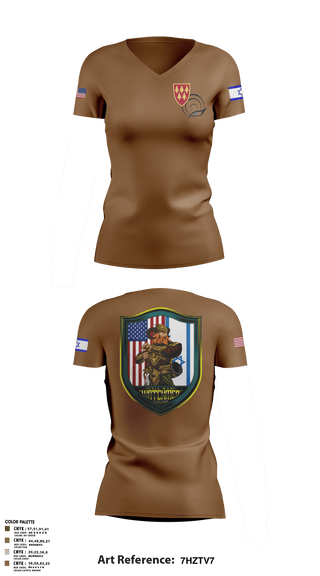 Women's Short Sleeve Vneck Shirt, 13TH Missile Defense Battery, , Teamtime, Team time, sublimation, custom sports apparel, team uniforms, spirit wear, spiritwear, sports uniforms, custom shirts, team store, custom team store, fundraiser sports, apparel fundraiser