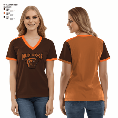 Mud dogs 80113127 Women's Short Sleeve V-neck Shirt - 1