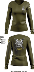 2-1 INFANTRY 73448715 Women's Long Sleeve V-neck Shirt - 1