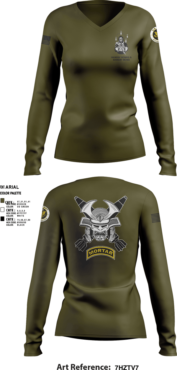 Women's Long Sleeve Vneck Shirt, 2-1 INFANTRY, Army, Teamtime, Team time, sublimation, custom sports apparel, team uniforms, spirit wear, spiritwear, sports uniforms, custom shirts, team store, custom team store, fundraiser sports, apparel fundraiser