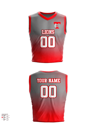 Mens Basketball Jersey, TMG Lions, Men's Basketball, Teamtime, Team time, sublimation, custom sports apparel, team uniforms, spirit wear, spiritwear, sports uniforms, custom shirts, team store, custom team store, fundraiser sports, apparel fundraiser