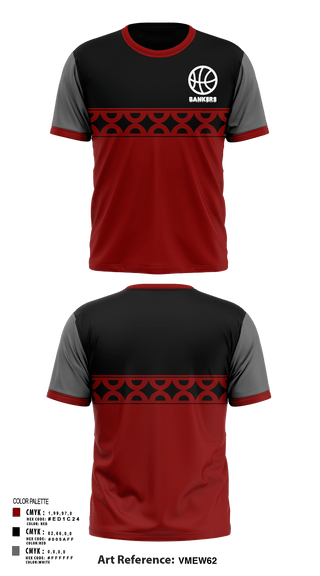 Short Sleeve Performance Shirt, Bankers, Men's Basketball, Teamtime, Team time, sublimation, custom sports apparel, team uniforms, spirit wear, spiritwear, sports uniforms, custom shirts, team store, custom team store, fundraiser sports, apparel fundraiser