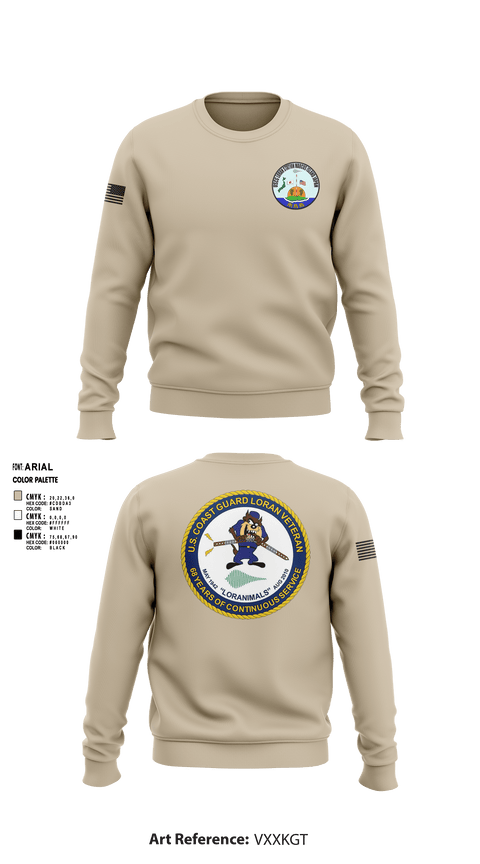 Crew Neck Sweatshirt, Marcus Island Loran Station, Coast Guard, Teamtime, Team time, sublimation, custom sports apparel, team uniforms, spirit wear, spiritwear, sports uniforms, custom shirts, team store, custom team store, fundraiser sports, apparel fundraiser
