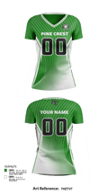 Pine Crest School (Upper School) Volleyball 95644172 Women's Short Sleeve V-neck Shirt - 141