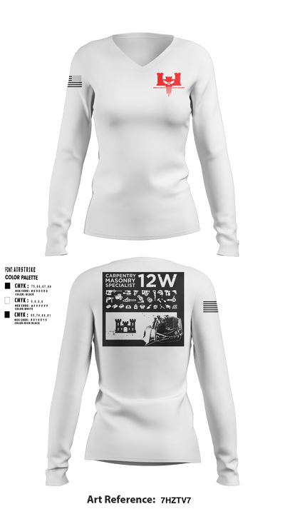 302nd EN CO 64266225 Women's Long Sleeve V-neck Shirt - 10