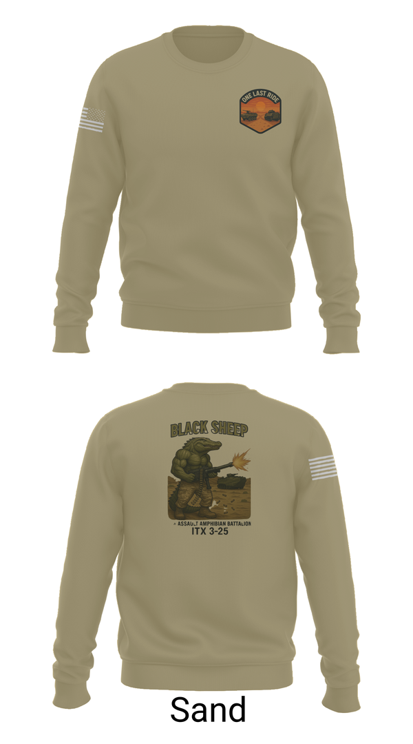Crew Neck Sweatshirt, 4th Assault Amphibian Battalion, Company B, , Teamtime, Team time, sublimation, custom sports apparel, team uniforms, spirit wear, spiritwear, sports uniforms, custom shirts, team store, custom team store, fundraiser sports, apparel fundraiser