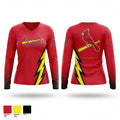 Michigan Redbirds 12992409 Women's Long Sleeve V-neck Shirt - 1