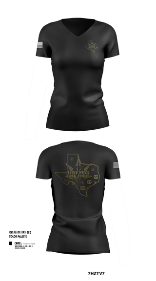 Womens Short Sleeve Vneck Shirt, Lone Star Task Force, Police, Teamtime, Team time, sublimation, custom sports apparel, team uniforms, spirit wear, spiritwear, sports uniforms, custom shirts, team store, custom team store, fundraiser sports, apparel fundraiser