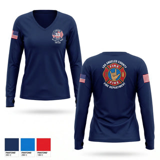 Womens Long Sleeve Vneck Shirt, FIREHOUSE 33, Fire Department, Teamtime, Team time, sublimation, custom sports apparel, team uniforms, spirit wear, spiritwear, sports uniforms, custom shirts, team store, custom team store, fundraiser sports, apparel fundraiser