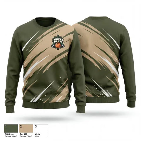 Crew Neck Sweatshirt, Forest Glen, Men's Basketball, Teamtime, Team time, sublimation, custom sports apparel, team uniforms, spirit wear, spiritwear, sports uniforms, custom shirts, team store, custom team store, fundraiser sports, apparel fundraiser