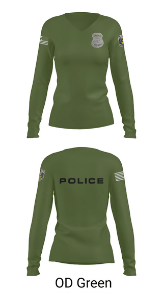 Womens Long Sleeve Vneck Shirt, RRPD, Police, Teamtime, Team time, sublimation, custom sports apparel, team uniforms, spirit wear, spiritwear, sports uniforms, custom shirts, team store, custom team store, fundraiser sports, apparel fundraiser