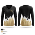 Buffalo Bison Women's Long Sleeve V-neck Shirt - 1