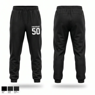 Sweatpants, Firehouse 50, Fire Department, Teamtime, Team time, sublimation, custom sports apparel, team uniforms, spirit wear, spiritwear, sports uniforms, custom shirts, team store, custom team store, fundraiser sports, apparel fundraiser
