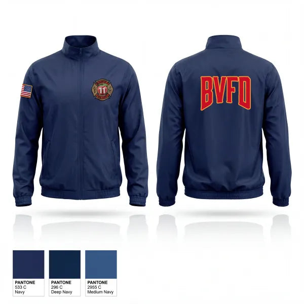 Windbreaker, Bloomfield Volunteer Fire Department, Fire Department, Teamtime, Team time, sublimation, custom sports apparel, team uniforms, spirit wear, spiritwear, sports uniforms, custom shirts, team store, custom team store, fundraiser sports, apparel fundraiser
