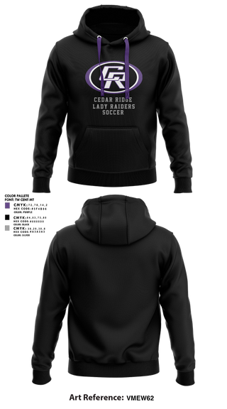 Hoodie, Cedar Ridge Lady Raiders Soccer, Women's Soccer, Teamtime, Team time, sublimation, custom sports apparel, team uniforms, spirit wear, spiritwear, sports uniforms, custom shirts, team store, custom team store, fundraiser sports, apparel fundraiser