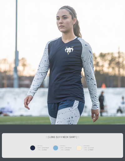 Nashoba Tech Soccer 18893087 Women's Long Sleeve V-neck Shirt - 6