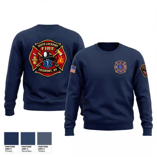 Crew Neck Sweatshirt, South Lockport Fire Company, Fire Department, Teamtime, Team time, sublimation, custom sports apparel, team uniforms, spirit wear, spiritwear, sports uniforms, custom shirts, team store, custom team store, fundraiser sports, apparel fundraiser