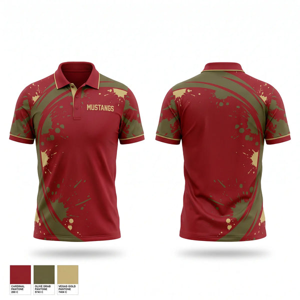 Short Sleeve Performance Polo, Mustangs, , Teamtime, Team time, sublimation, custom sports apparel, team uniforms, spirit wear, spiritwear, sports uniforms, custom shirts, team store, custom team store, fundraiser sports, apparel fundraiser