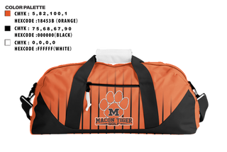 Duffle Bag, Macon Tiger Golf, Golf, Teamtime, Team time, sublimation, custom sports apparel, team uniforms, spirit wear, spiritwear, sports uniforms, custom shirts, team store, custom team store, fundraiser sports, apparel fundraiser