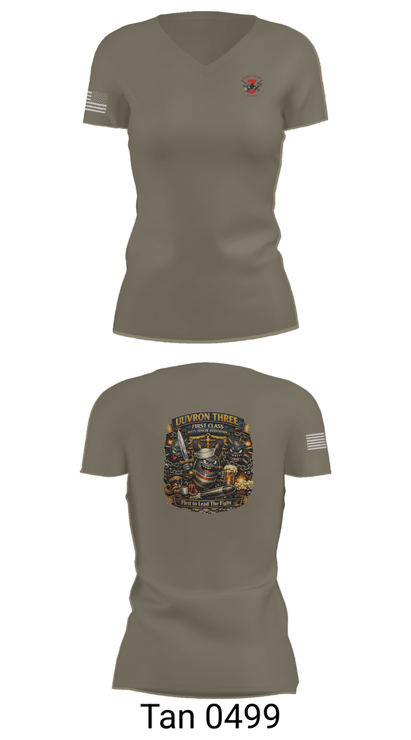 Womens Short Sleeve Vneck Shirt, UUVRON THREE FCPOA, Navy, Teamtime, Team time, sublimation, custom sports apparel, team uniforms, spirit wear, spiritwear, sports uniforms, custom shirts, team store, custom team store, fundraiser sports, apparel fundraiser