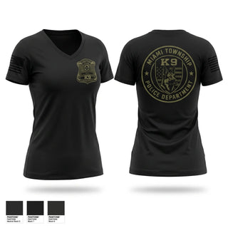 Womens Short Sleeve Vneck Shirt, Miami Township Police K9, Police, Teamtime, Team time, sublimation, custom sports apparel, team uniforms, spirit wear, spiritwear, sports uniforms, custom shirts, team store, custom team store, fundraiser sports, apparel fundraiser