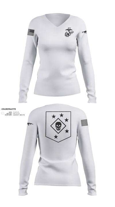 MARSOC 32789346 Women's Long Sleeve V-neck Shirt - 21