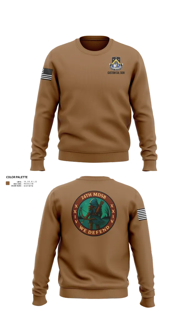 Crew Neck Sweatshirt, 24th MDSB, Army, Teamtime, Team time, sublimation, custom sports apparel, team uniforms, spirit wear, spiritwear, sports uniforms, custom shirts, team store, custom team store, fundraiser sports, apparel fundraiser