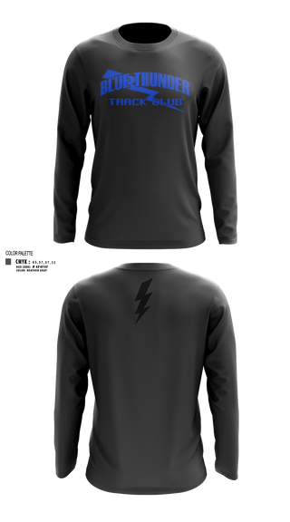 Long Sleeve Performance Shirt, Blue Thunder, Track & Field, Teamtime, Team time, sublimation, custom sports apparel, team uniforms, spirit wear, spiritwear, sports uniforms, custom shirts, team store, custom team store, fundraiser sports, apparel fundraiser
