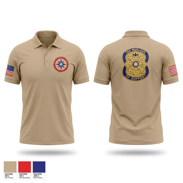 Short Sleeve Performance Polo, 395th CSSB, Army, Teamtime, Team time, sublimation, custom sports apparel, team uniforms, spirit wear, spiritwear, sports uniforms, custom shirts, team store, custom team store, fundraiser sports, apparel fundraiser