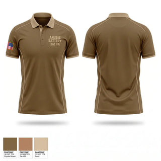Short Sleeve Performance Polo, Anubis Battery, 3-12 FA, Army, Teamtime, Team time, sublimation, custom sports apparel, team uniforms, spirit wear, spiritwear, sports uniforms, custom shirts, team store, custom team store, fundraiser sports, apparel fundraiser