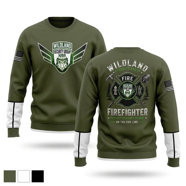 Crew Neck Sweatshirt, Wildland Security Group, , Teamtime, Team time, sublimation, custom sports apparel, team uniforms, spirit wear, spiritwear, sports uniforms, custom shirts, team store, custom team store, fundraiser sports, apparel fundraiser