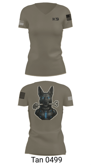 Womens Short Sleeve Vneck Shirt, Willoughby K9, Police, Teamtime, Team time, sublimation, custom sports apparel, team uniforms, spirit wear, spiritwear, sports uniforms, custom shirts, team store, custom team store, fundraiser sports, apparel fundraiser