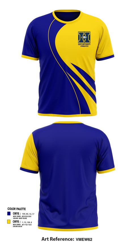 Short Sleeve Performance Shirt, Hartland Varsity Gymnastics, Spirit Store, Teamtime, Team time, sublimation, custom sports apparel, team uniforms, spirit wear, spiritwear, sports uniforms, custom shirts, team store, custom team store, fundraiser sports, apparel fundraiser
