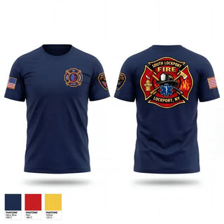 Old School Cotton Feel Shirt, South Lockport Fire Company, Fire Department, Teamtime, Team time, sublimation, custom sports apparel, team uniforms, spirit wear, spiritwear, sports uniforms, custom shirts, team store, custom team store, fundraiser sports, apparel fundraiser