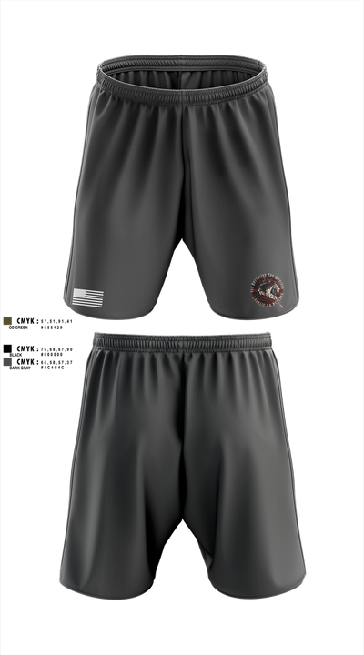 1st Battalion 2nd Marines Charlie Co Veteran 59013691 Athletic Shorts With Pockets - 4