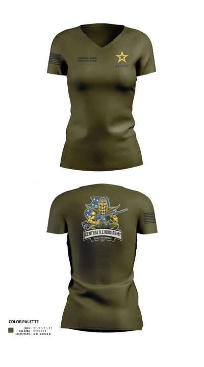 Central Illinois Company 28481614 Women's Short Sleeve V-neck Shirt - 121