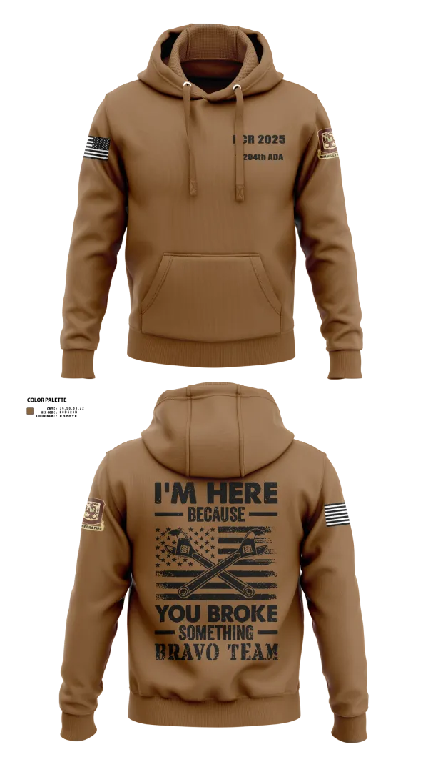 Hoodie, 1/204th ADA, , Teamtime, Team time, sublimation, custom sports apparel, team uniforms, spirit wear, spiritwear, sports uniforms, custom shirts, team store, custom team store, fundraiser sports, apparel fundraiser