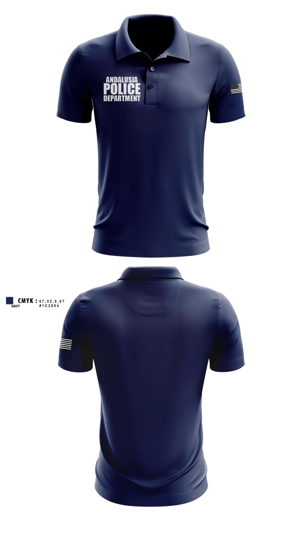 Long Sleeve Performance Polo, Andalusia Police Department, Police, Teamtime, Team time, sublimation, custom sports apparel, team uniforms, spirit wear, spiritwear, sports uniforms, custom shirts, team store, custom team store, fundraiser sports, apparel fundraiser