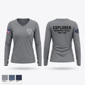 Kingsport Police Explorer Post Women's Long Sleeve V-neck Shirt - 1