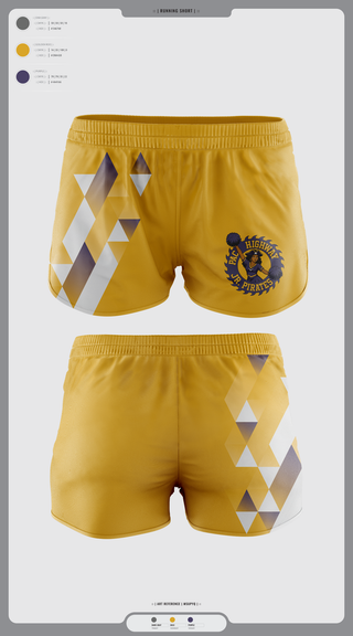 Womens Shorts, Pac Hwy Lady Jr Pirates, Cheer, Teamtime, Team time, sublimation, custom sports apparel, team uniforms, spirit wear, spiritwear, sports uniforms, custom shirts, team store, custom team store, fundraiser sports, apparel fundraiser