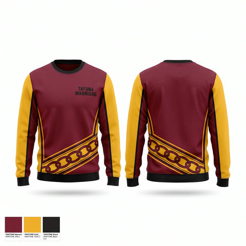 Crew Neck Sweatshirt, TAFUNA WARRIORS, , Teamtime, Team time, sublimation, custom sports apparel, team uniforms, spirit wear, spiritwear, sports uniforms, custom shirts, team store, custom team store, fundraiser sports, apparel fundraiser