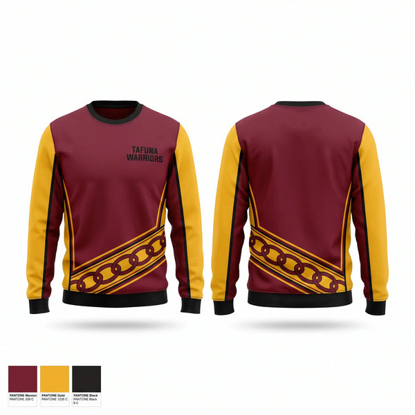 Crew Neck Sweatshirt, TAFUNA WARRIORS, , Teamtime, Team time, sublimation, custom sports apparel, team uniforms, spirit wear, spiritwear, sports uniforms, custom shirts, team store, custom team store, fundraiser sports, apparel fundraiser